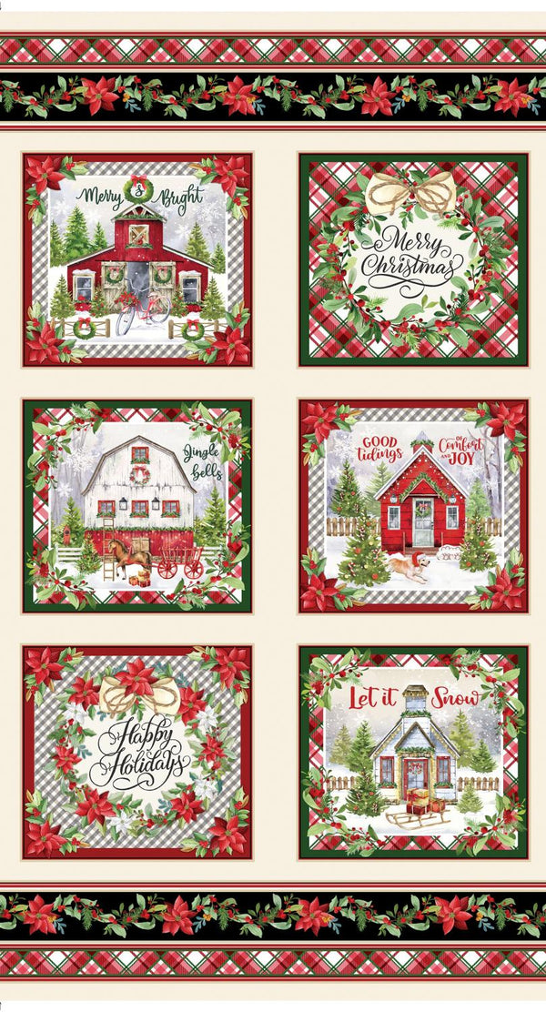 Heartland Holiday 24" Block Panel - Multi