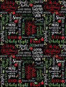 Heartland Holiday Holly & Jolly Words - Black
