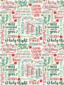 Heartland Holiday Holly & Jolly Words - Cream