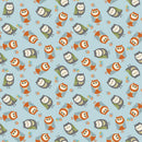 Hello Pumpkin Owl Family - Light Blue