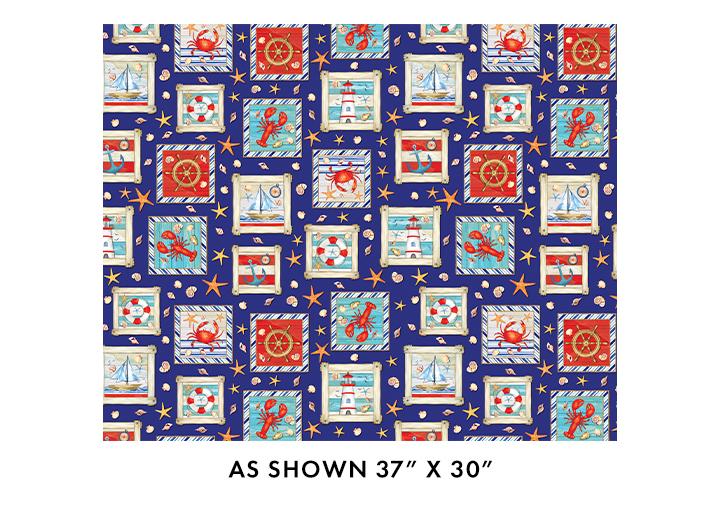 High Tides Coastal Patchwork - Dark Royal