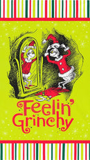 Holiday Dr Seuss 24" Feelin Grinchy Panel - Yellow