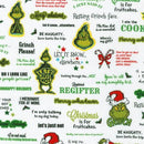 Holiday Dr Seuss Grinch Letters - White