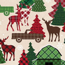 Holiday Farmhouse Plaid Farmhouse Scenic - Cream