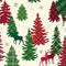 Holiday Farmhouse Plaid Forest - Cream