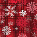 Holiday Farmhouse Plaid Snowflake Plaid - Red