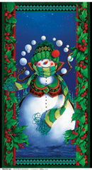Holiday Frolic 24" Snowman Panel - Multi