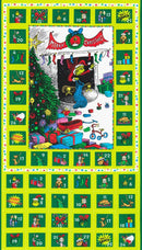 Holiday Grinch 24" Advent Calendar Panel - Green