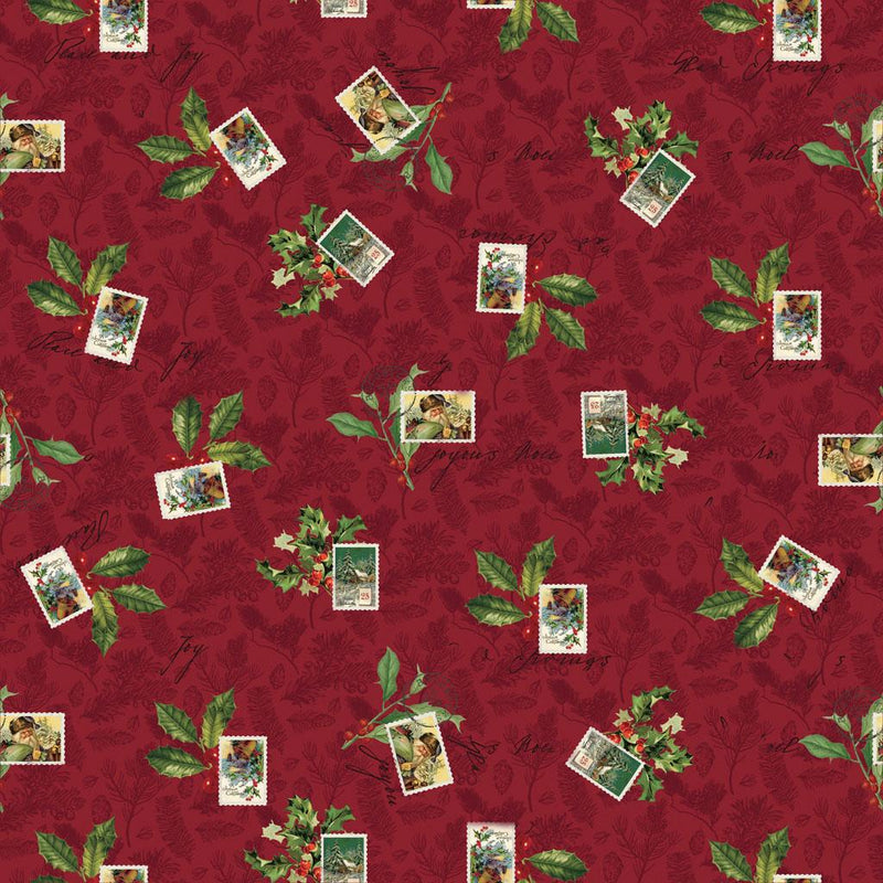 Holiday Nostalgia Holly Stamps - Red