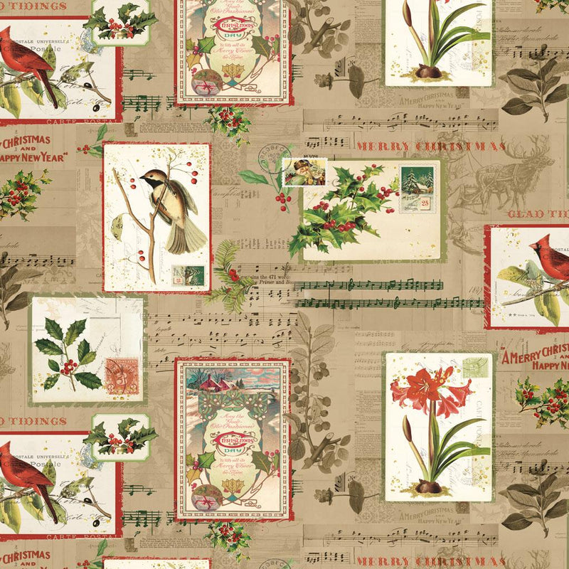 Holiday Nostalgia Postcards - Light Caramel
