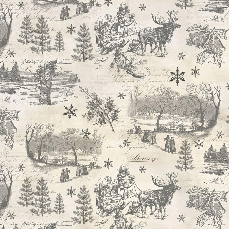 Holiday Nostalgia Toile - Gray