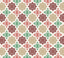 Holiday Nouveau Holiday Meallions - Cream with gold metallic accents