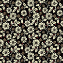Holiday Tidings Flower Berry - Black with Gold Metallic