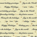 Holiday Tidings Holiday Greeting - Cream with Gold Metallic
