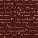 Holiday Tidings Holiday Greetings - Burgundy with Gold Metallic