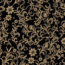 Holiday Tidings Holiday Vines - Black with Gold Metallic
