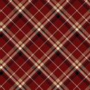 Holiday Tidings Plaid - Burgundy with Gold Metallic