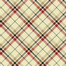 Holiday Tidings Plaid - Cream with Gold Metallic