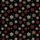 Holiday Tidings Snowflake Splendor - Black with Gold Metallic