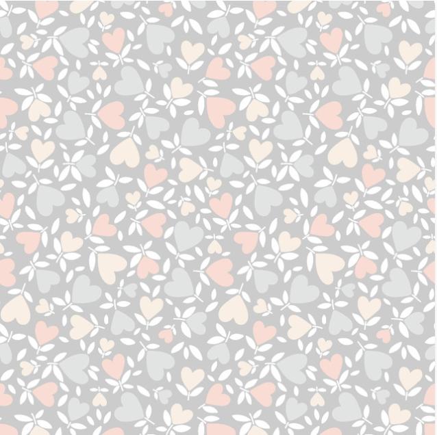 Honey Bunny Hearts - Light Grey