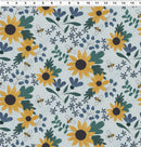 Honeybee Large Sunflowers - Light Teal