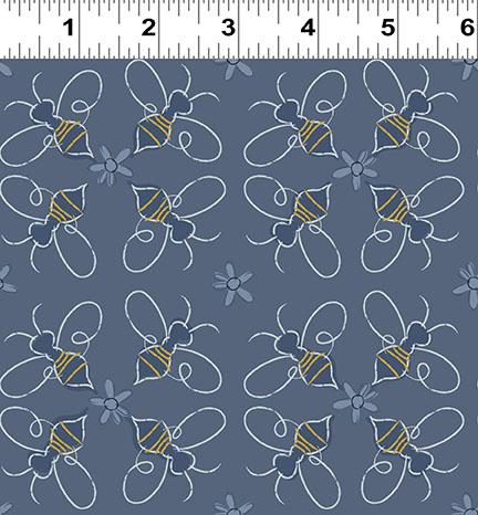 Honeybee Lattice Bees - Dark Denim