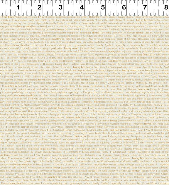 Honeybee Text - Gold