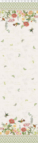 Hummingbird Days Double Border - Light Cream