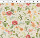 Hummingbird Days Mixed Floral - Light Khaki