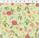 Hummingbird Days Mixed Floral - Light Olive