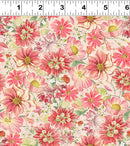 Hummingbird Days Packed Floral - Coral