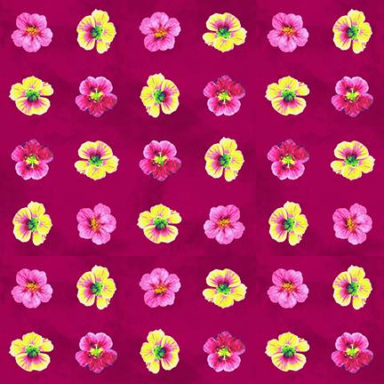 Hummingbird Heaven Flower Dot Fuchsia