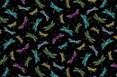 Jacobean Garden Bejeweled Dragonflies - Black