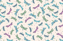 Jacobean Garden Bejeweled Dragonflies - Cream