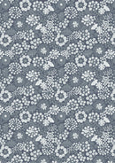 Jardin d'Hiver Flannel Butterfly Floral - Grey