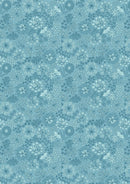 Jardin d'Hiver Flannel Butterfly Floral - Iced Blue