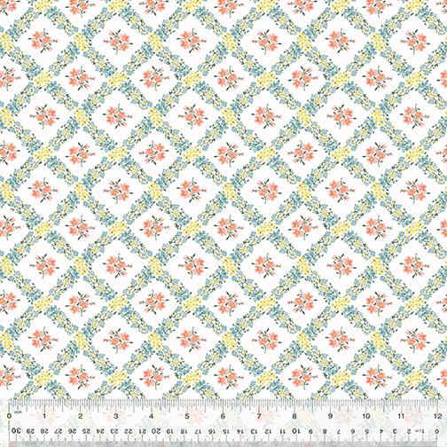 Juliette Floral Lattice - Ciel