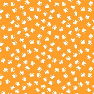 Kitty the Cat - Paw Prints Orange