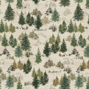 Lake & Lodge Trees - Cream