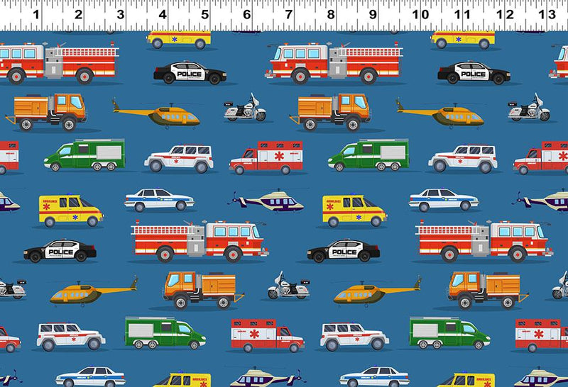 Let's Go Rescue Vehicles - Dark Blue