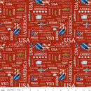 Letters From Home Text - Red