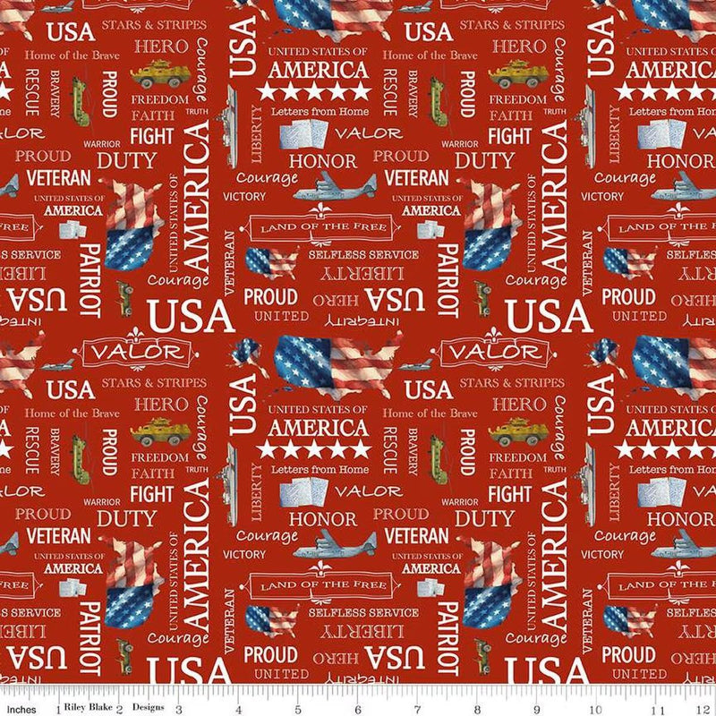 Letters From Home Text - Red