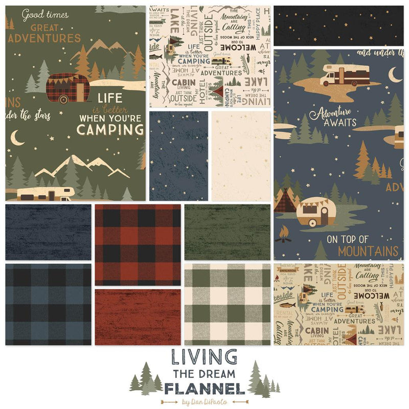 Living the Dream Flannel 5" Squares - 42 pieces