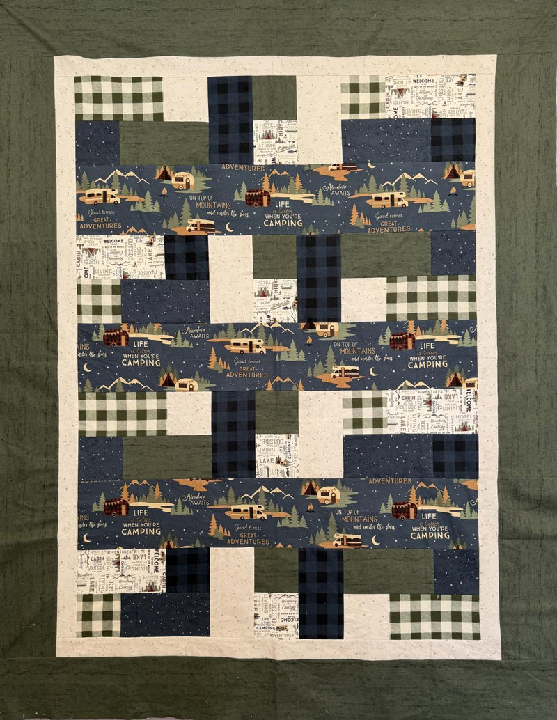 Living the Dream Flannel Quilt Kit - Green Colorway