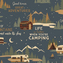 Living the Dream Flannel Toile - Light Navy