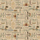 Living the Dream Flannel Words - Light Caramel
