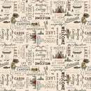 Living the Dream Flannel Words - Light Khaki