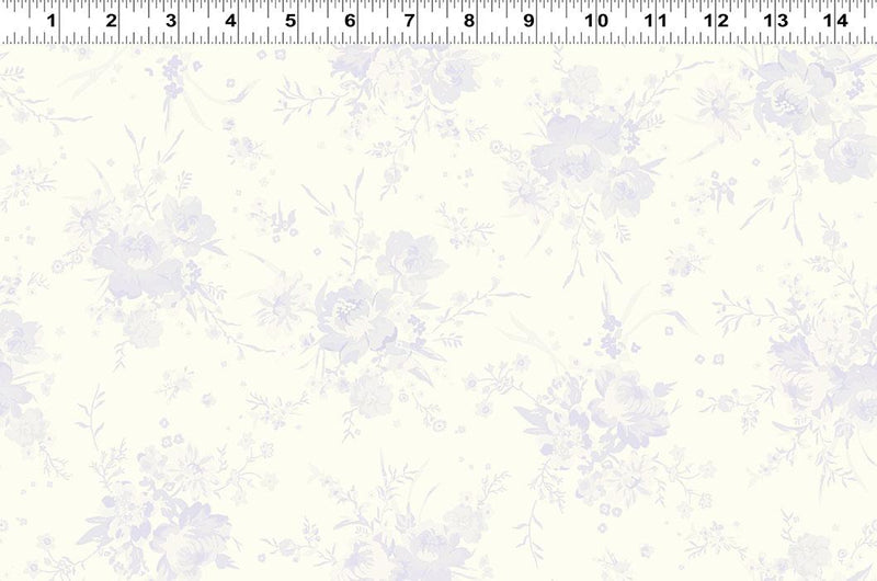 Louisa Soft Floral - Light Periwinkle