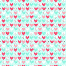 Love is in the Air Peekaboo Hearts - Light Teal