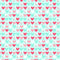 Love is in the Air Peekaboo Hearts - Light Teal